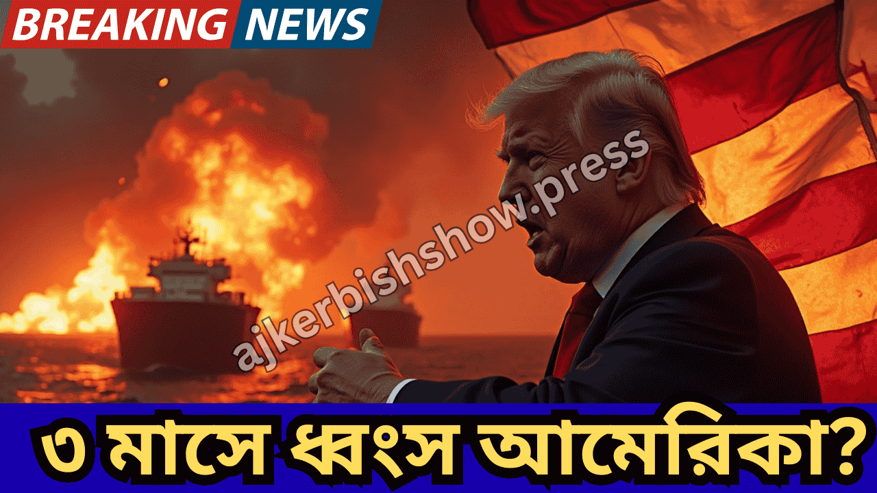 🚨 ৩ মাসেই ধ্বংস আমেরিকা? ইরান যুদ্ধেই ট্রাম্পের পরাজয়ে ভেঙে পড়বে অর্থনীতি? | Ajkerbishshow